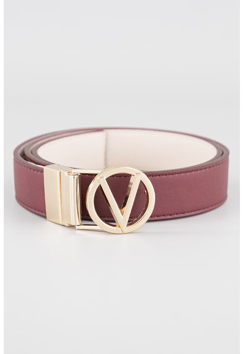 Valentino Bags Curea cu catarama cu logo Roof - Visiniu