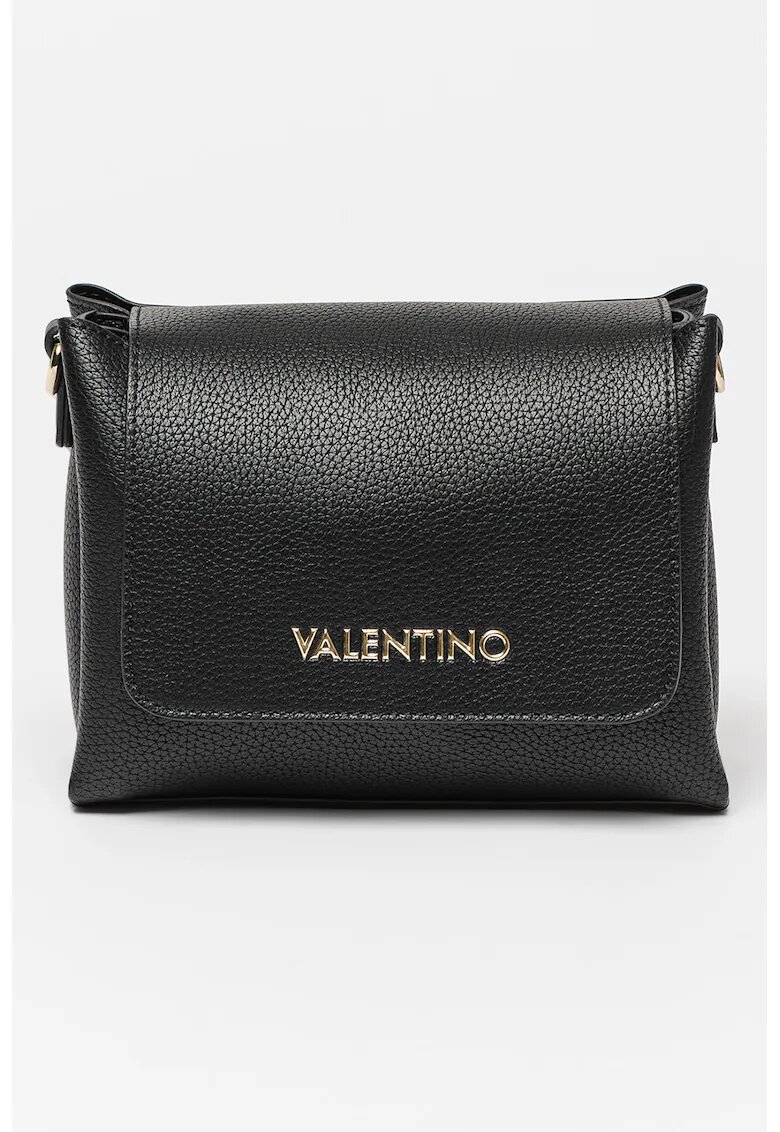 Valentino Bags Geanta crossbody din piele ecologica cu aplicatie logo metalica Alexia - Negru