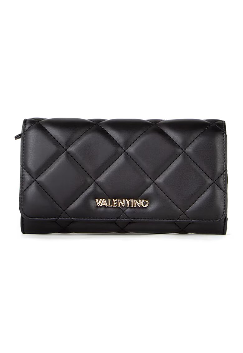 Valentino Bags Portofel matlasat de piele ecologica - Negru