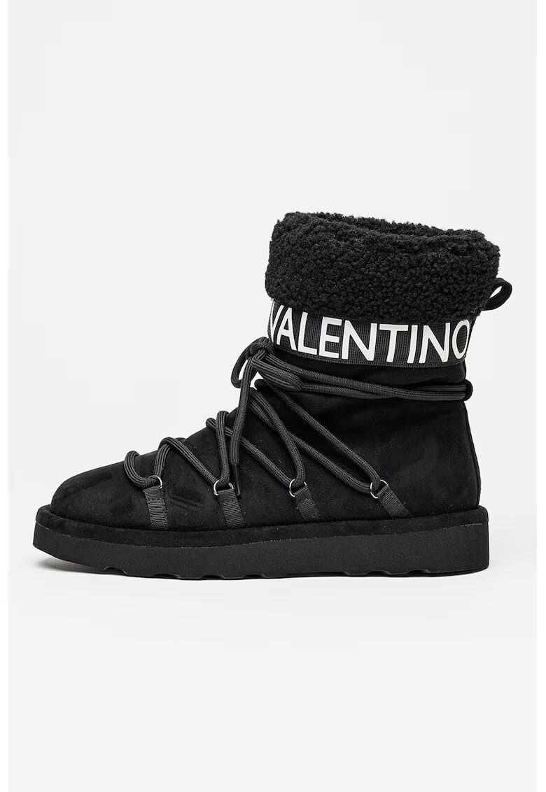 Valentino Ghete de piele intoarsa sintetica - fara inchidere - Negru