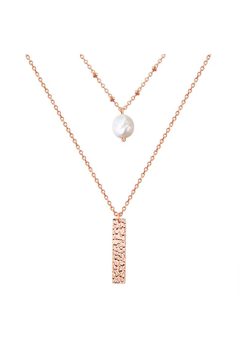 Valero Pearls Colier stratificat - placat cu aur de 18K - Auriu rose