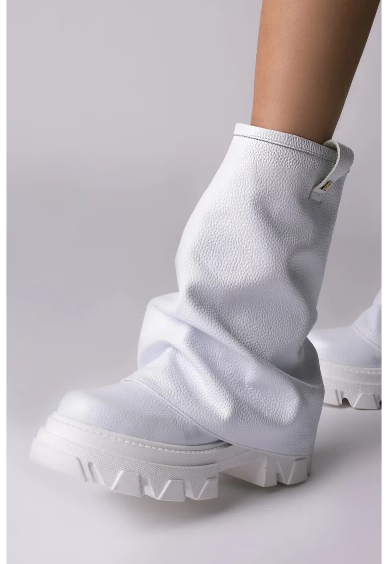 Vanilla Bocanci Mooncrush piele bizonata alba cu manson Marime: