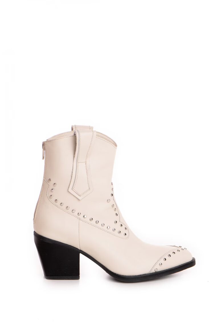 Vanilla Botine cowboy din piele - cu nituri metalice Lillian
