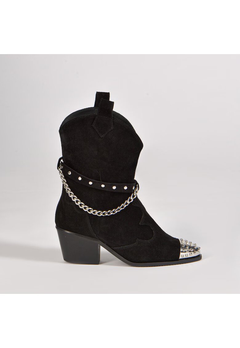 Vanilla Ciocate Aryan Piele Intoarsa Neagra cu Accesorii Argintii