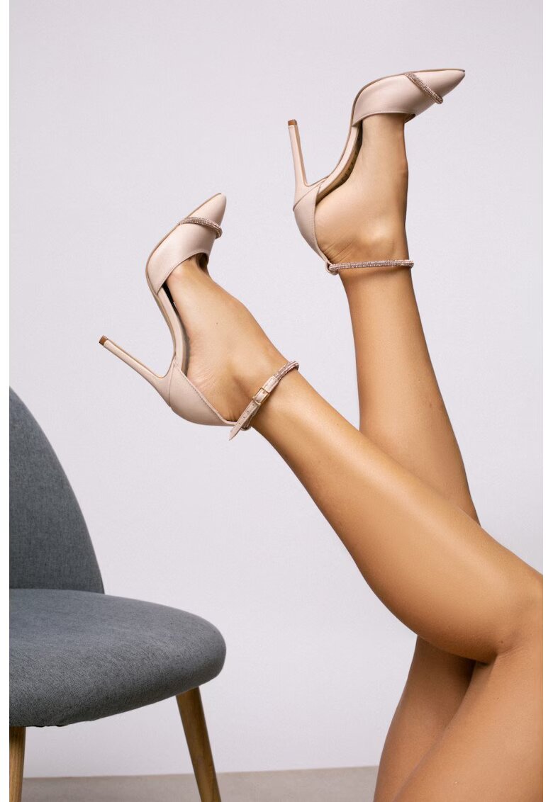 Vanilla Pantofi Stiletto cu toc Dominique piele naturala - bej deschis