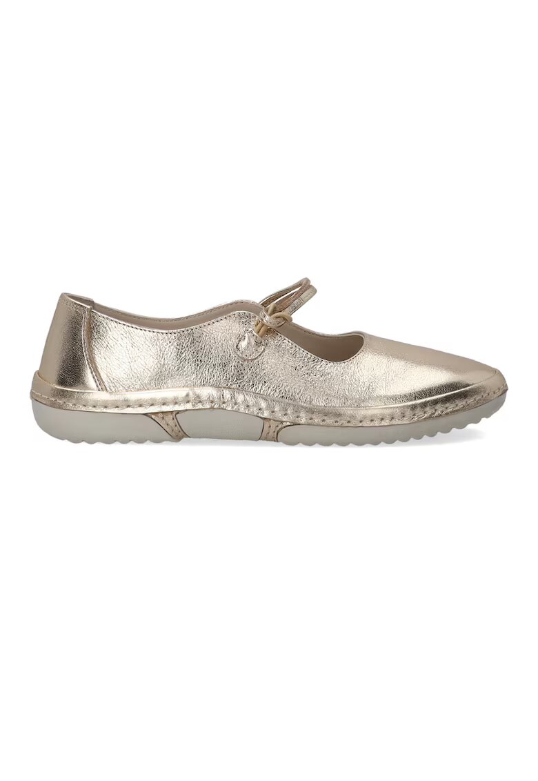 Venezia Balerini Mary-Jane din piele cu aspect metalizat