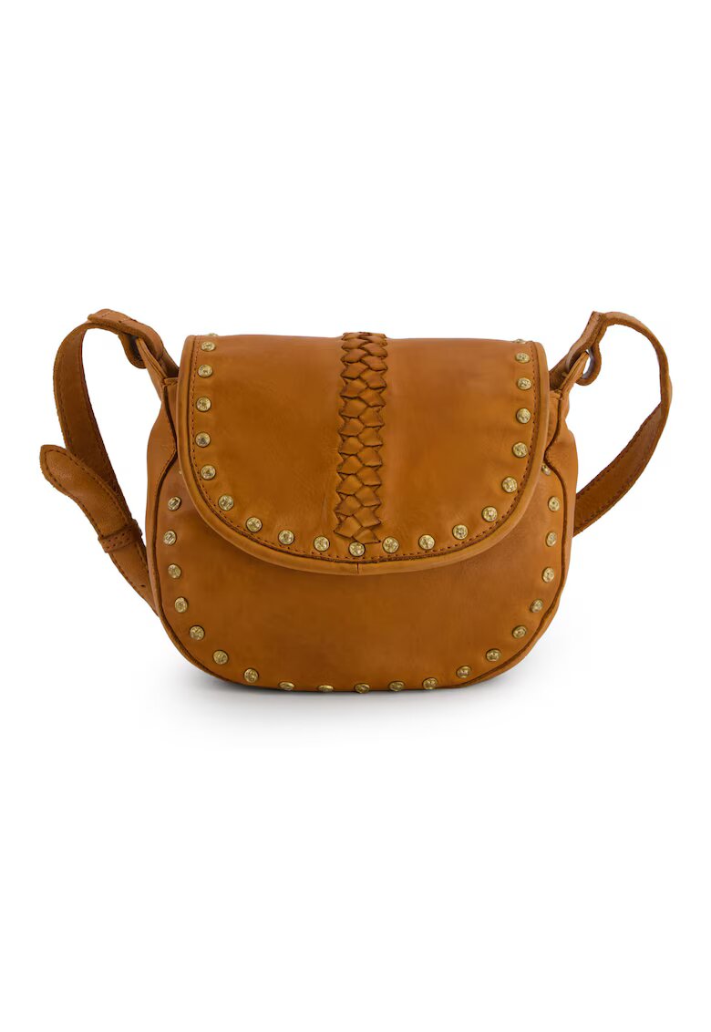 Venezia Geanta crossbody din piele naturala cu nituri
