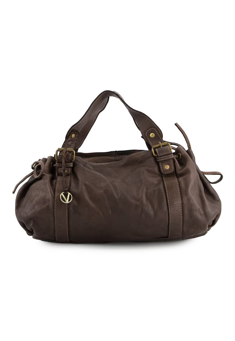 Venezia Geanta de voiaj Duffle - maro - piele naturala - 39x25x8 -5cm - curea detasabila 110cm - 3 buzunare interioare