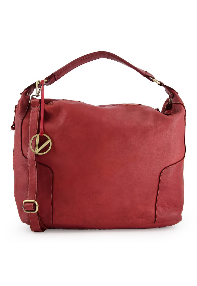 Venezia Geanta shopper mare bordo - piele naturala - 33x39x15cm - cu 3 buzunare interioare - 2 buzunare exterioare - curea detasabila.