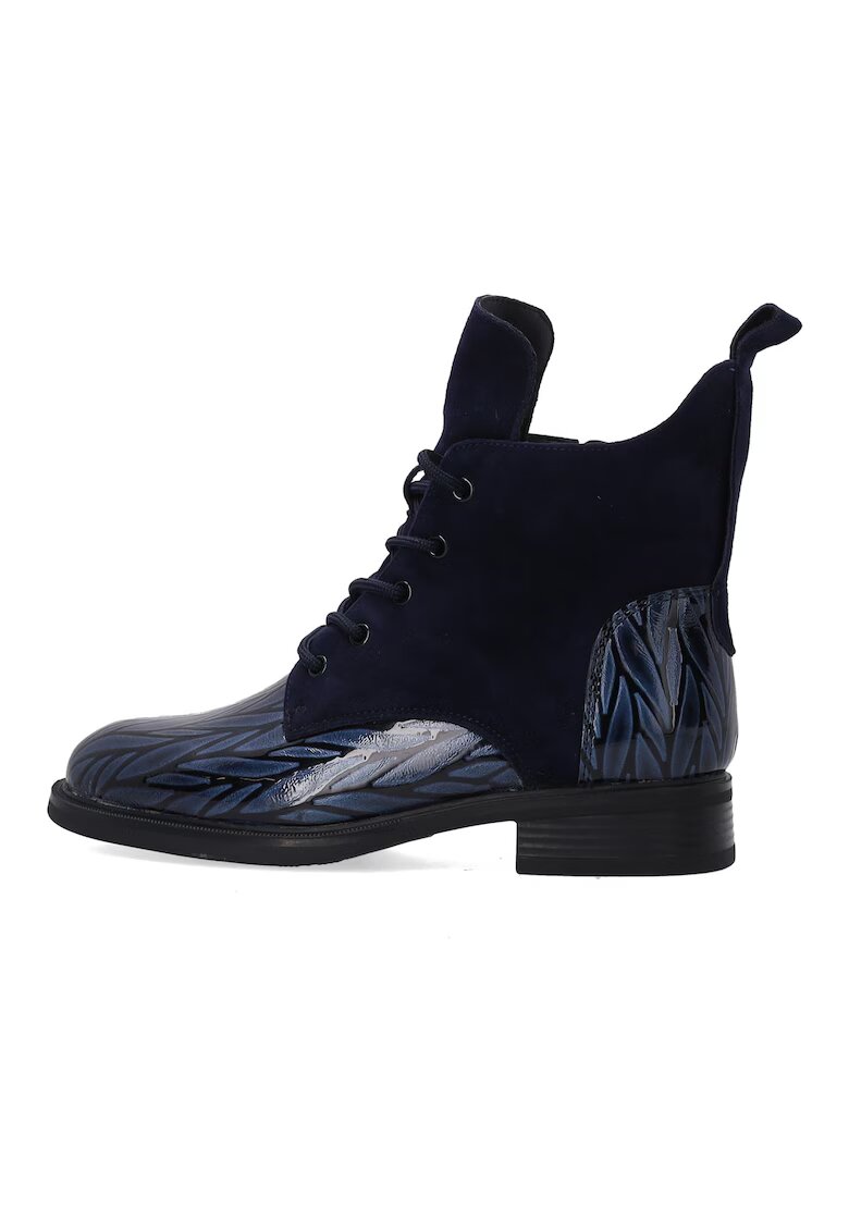 Venezia Ghete din piele cu model abstract - Albastru