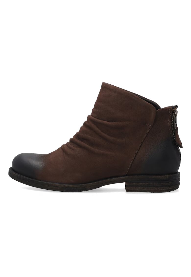 Venezia Ghete din piele nabuc cu aspect drapat