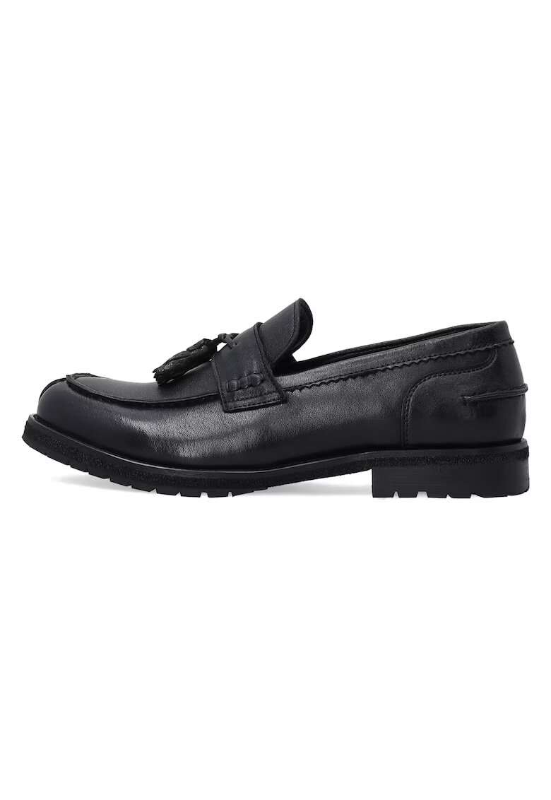 Venezia Loafers din piele cu detalii cu ciucuri