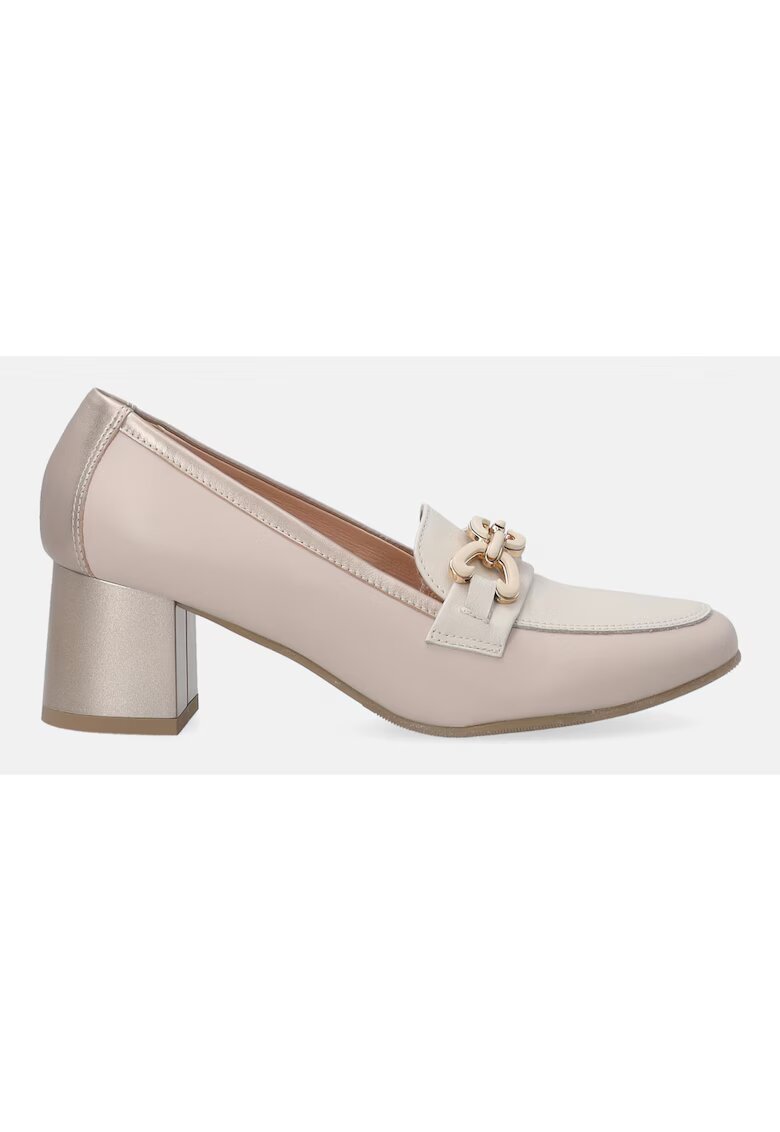 Venezia Pantofi loafer de piele cu detalii metalice
