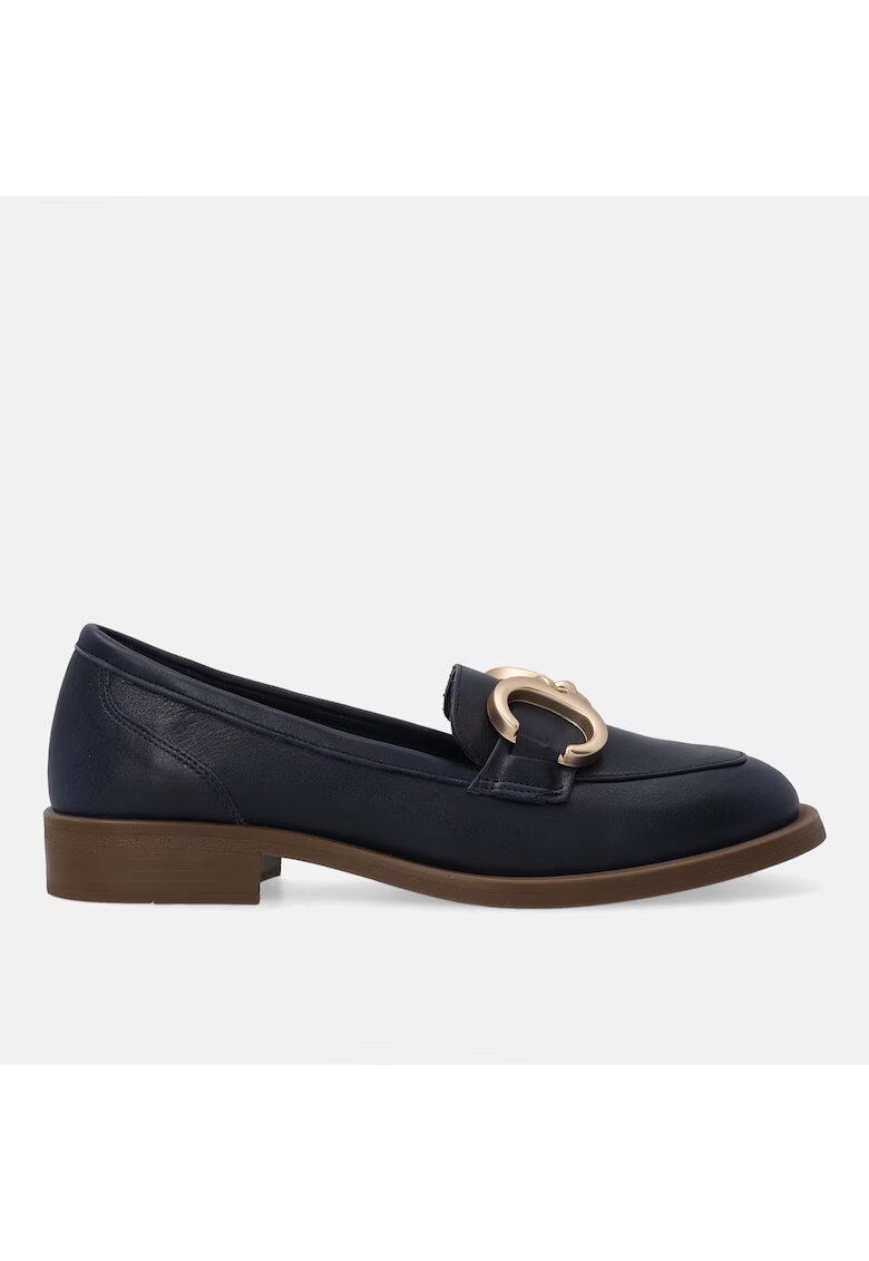 Venezia Pantofi loafer din piele cu accesoriu metalic