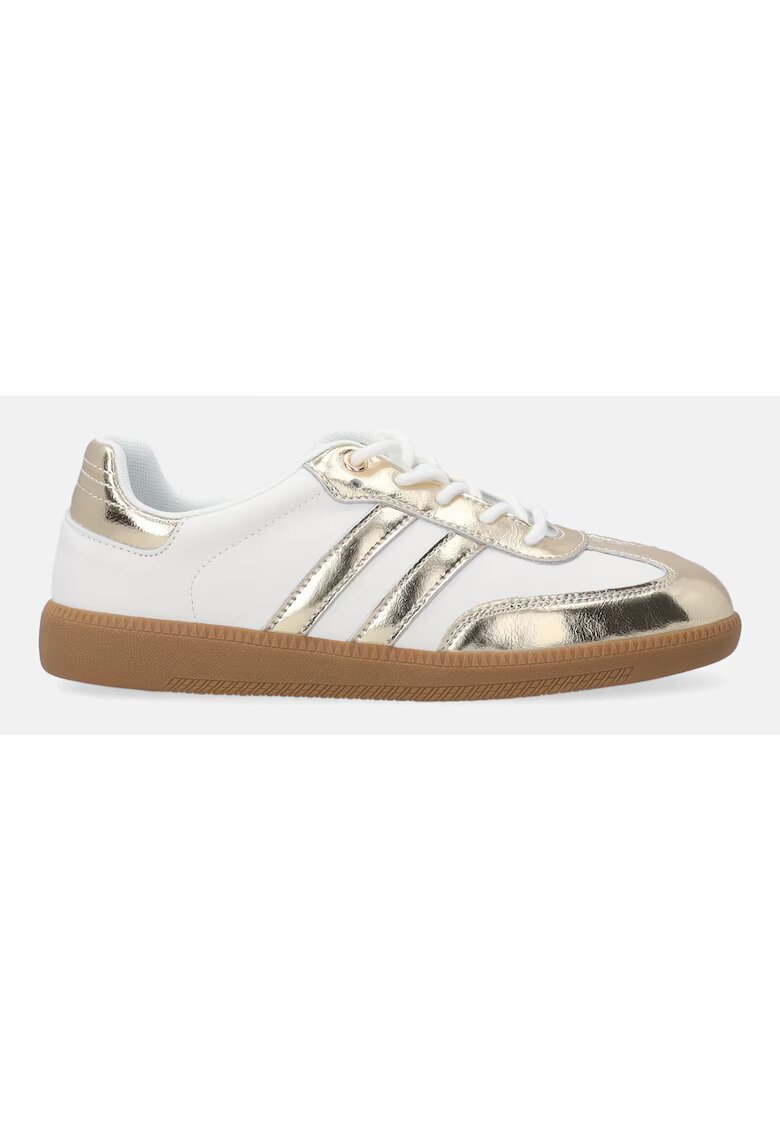 Venezia Pantofi sport din piele cu insertii aurii -