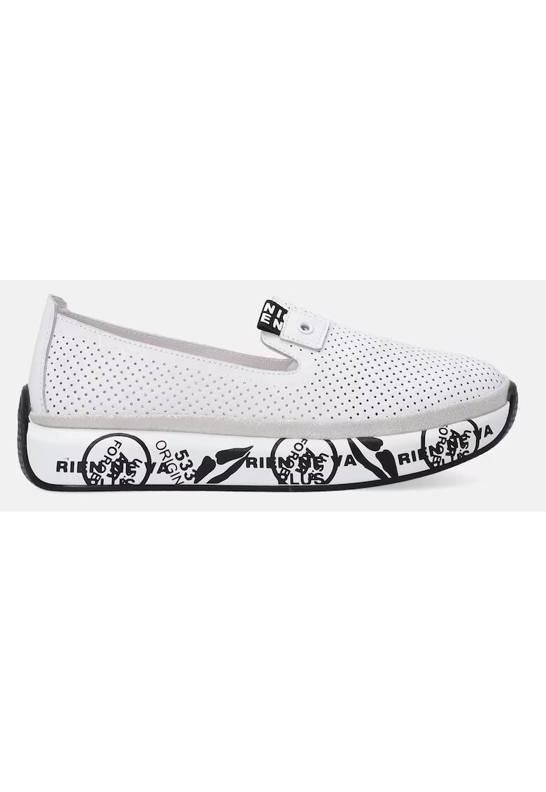 Venezia Pantofi sport slip-on din piele cu perforatii decorative
