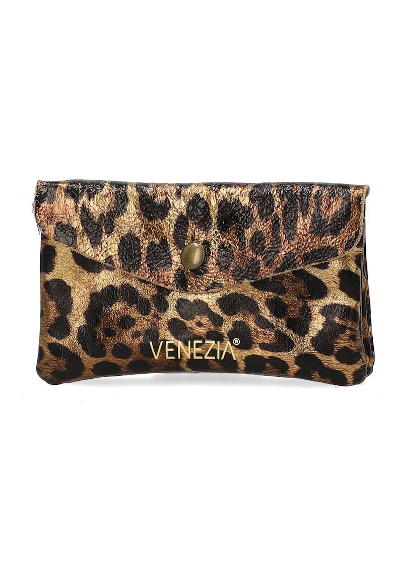 Venezia Portofel din piele cu animal print