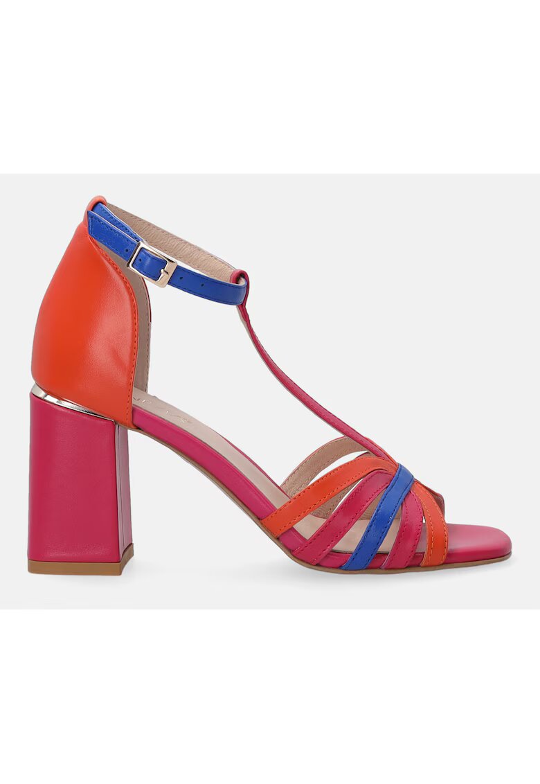 Venezia SANDALE Din Piele Model Tricolor