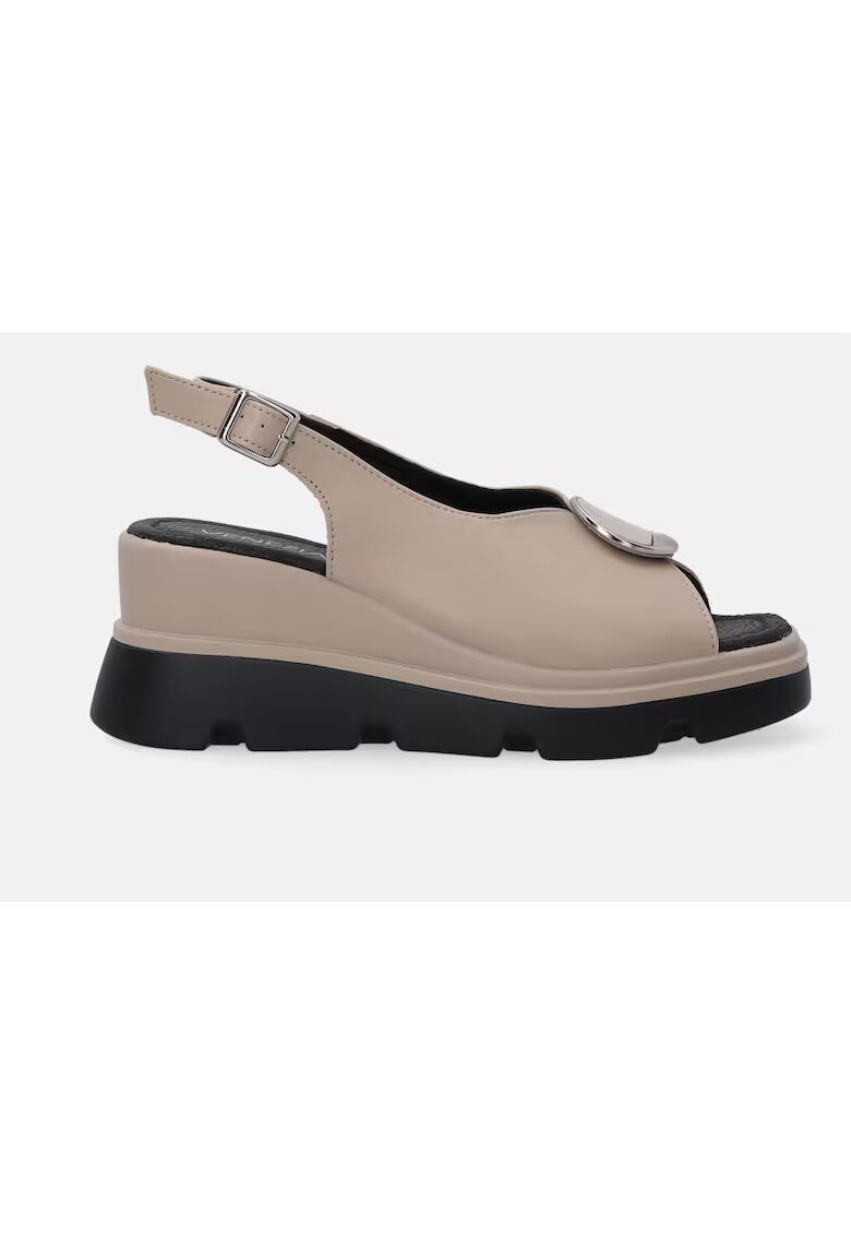 Venezia Sandale wedge cu catarama