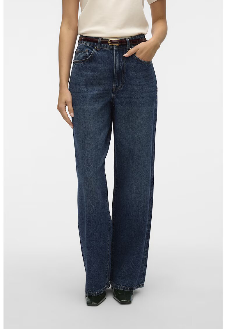 Vero Moda Blugi cu croiala ampla - Albastru inchis