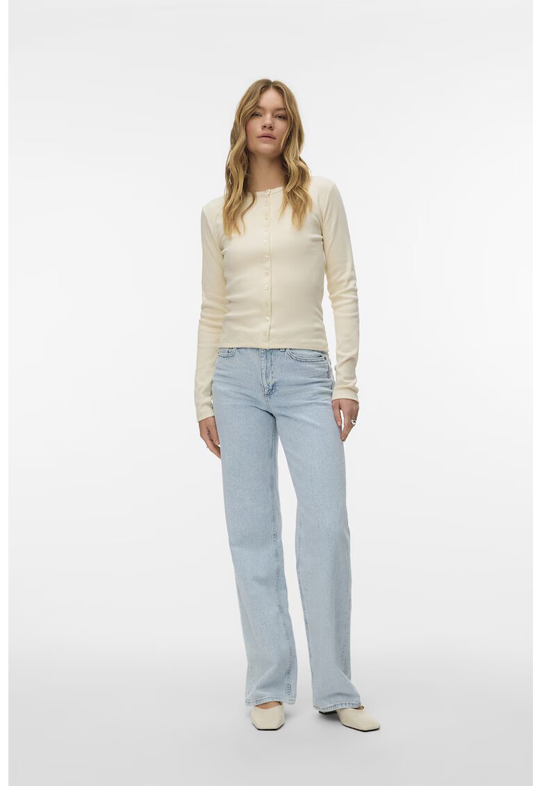 Vero Moda Blugi drepti cu talie inalta - Albastru deschis