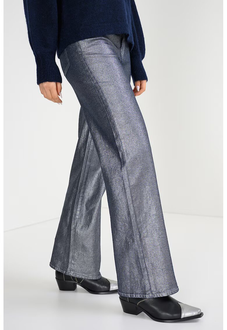 Vero Moda Blugi evazati cu talie inalta - Albastru