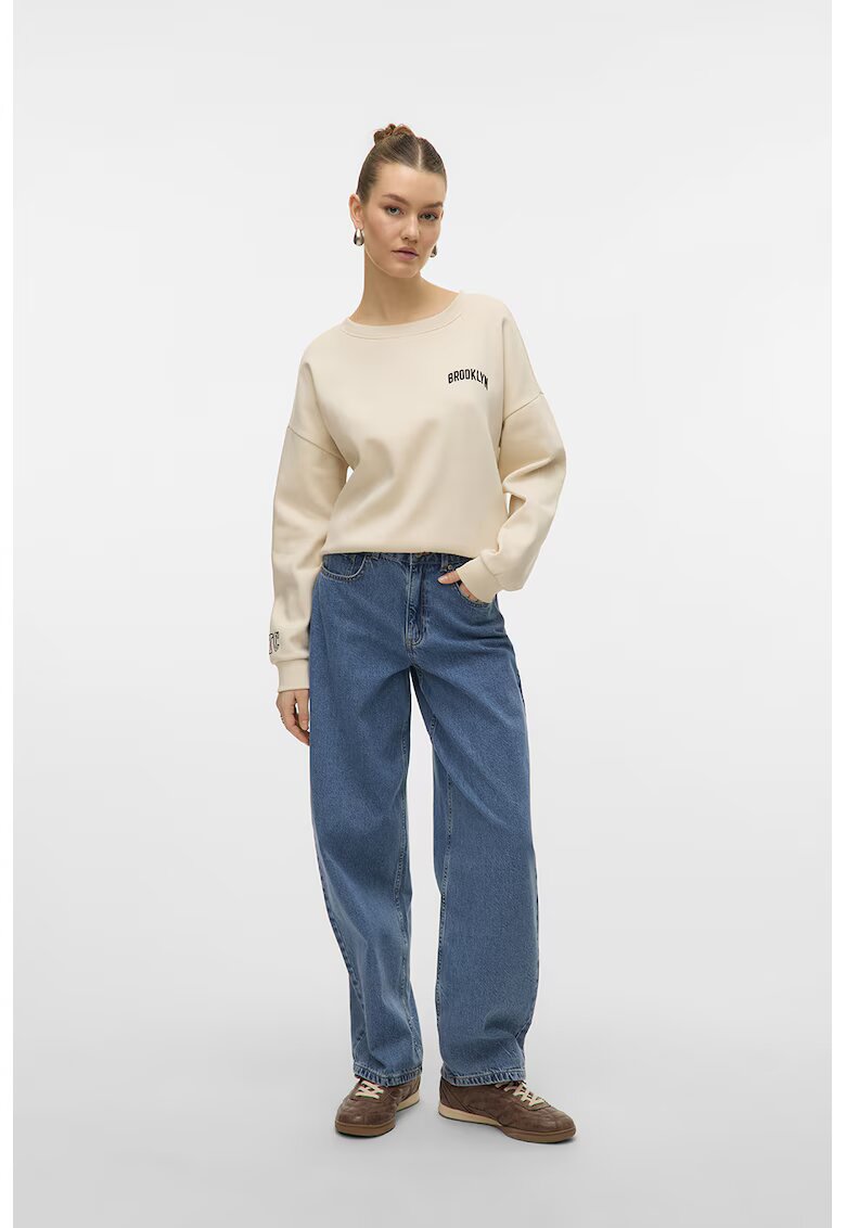 Vero Moda Blugi relaxed fit cu talie medie - Albastru