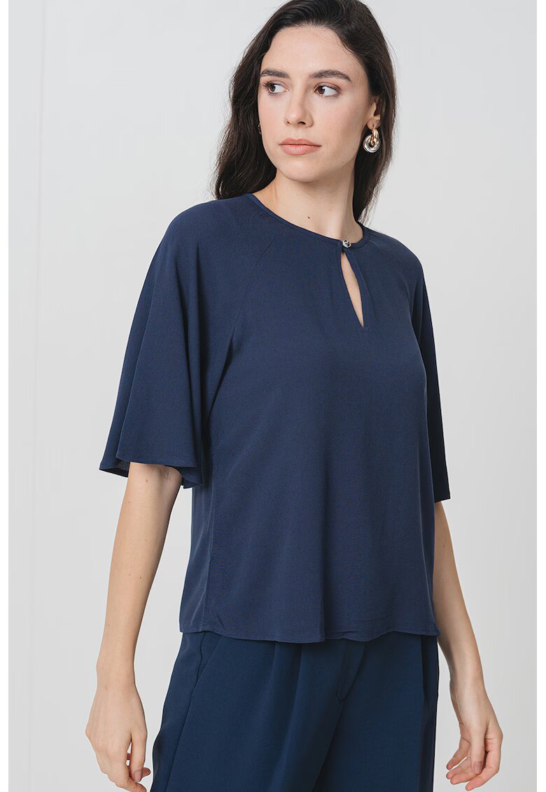 Vero Moda Bluza cu decupaj keyhole - Bleumarin