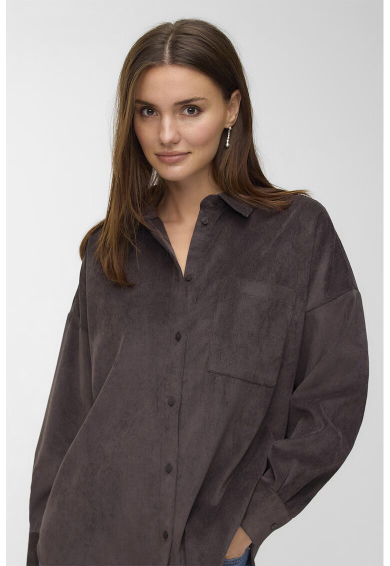 Vero Moda Camasa lejera cu maneci cazute - Maro inchis