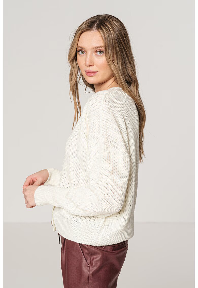 Vero Moda Cardigan cu maneci cazute si nasturi - Alb murdar