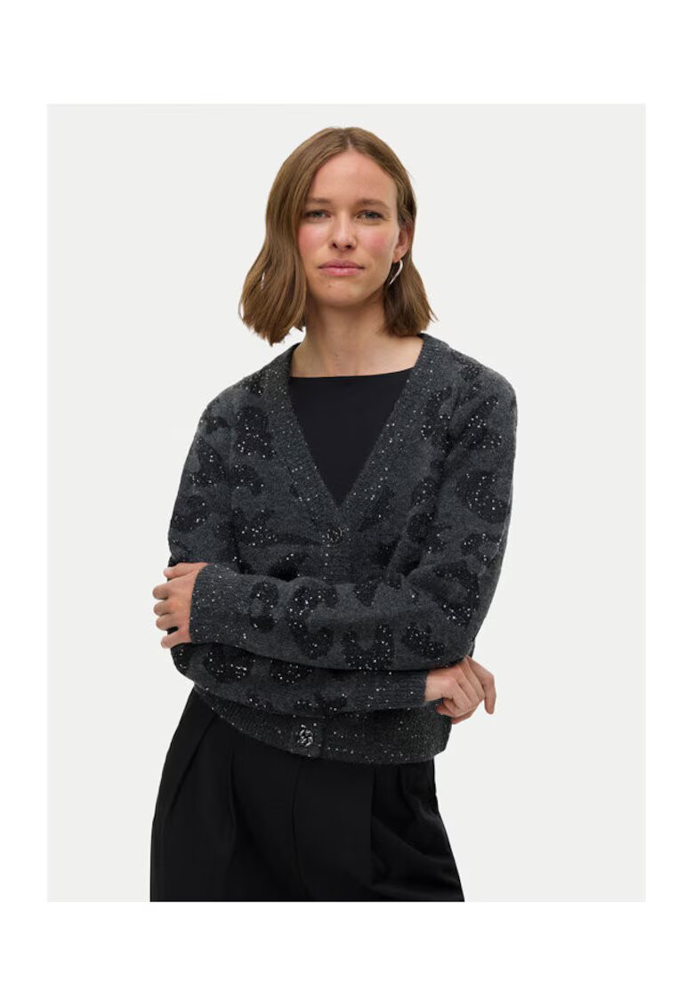 Vero Moda Cardigan dama gri - pulover casual