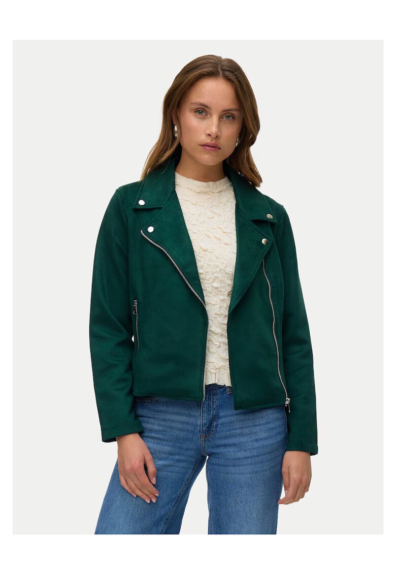 Vero Moda Geaca din imitatie de piele pentru femei verde