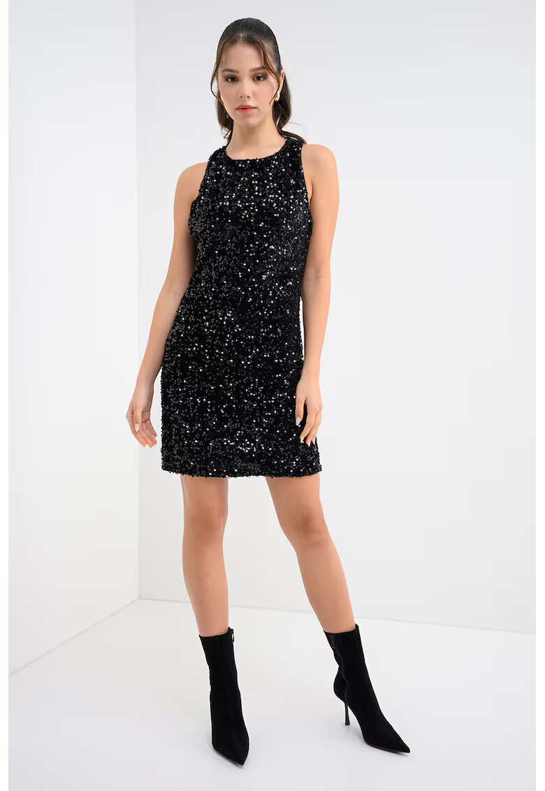 Vero Moda Rochie scurta cu paiete - Negru