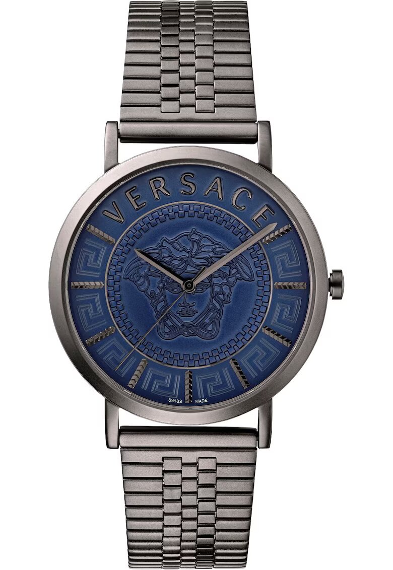 Versace Ceas barbatesc - Otel/Inox - Argintiu/Albastru