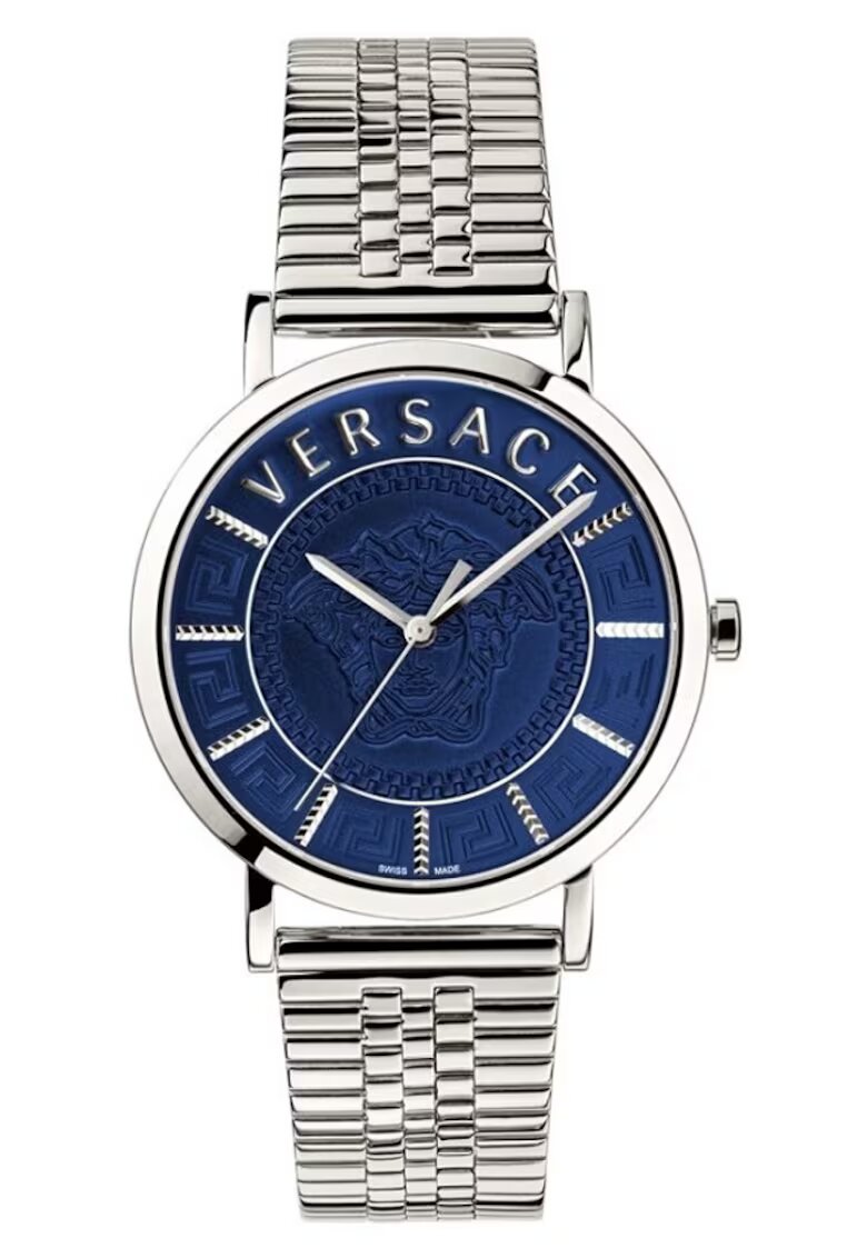 Versace Ceas barbati V-Essential - inox - 40mm - impermeabil 5 ATM - argintiu