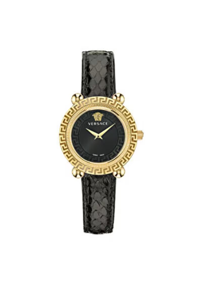 Versace Ceas de dama Guess - carcasa de 35 mm - curea din Piele naturala rezistenta la apa 3 ATM - VE6I00323