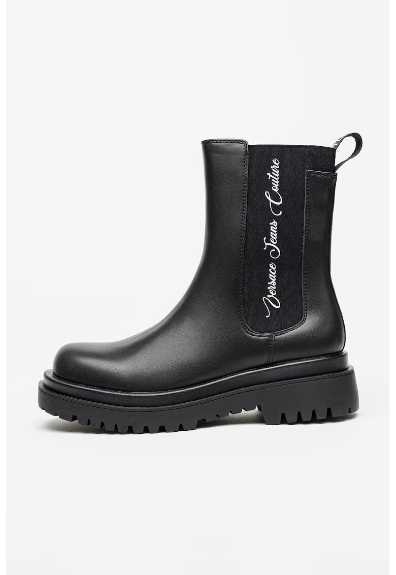 Versace Jeans Couture Ghete de piele ecologica - Negru