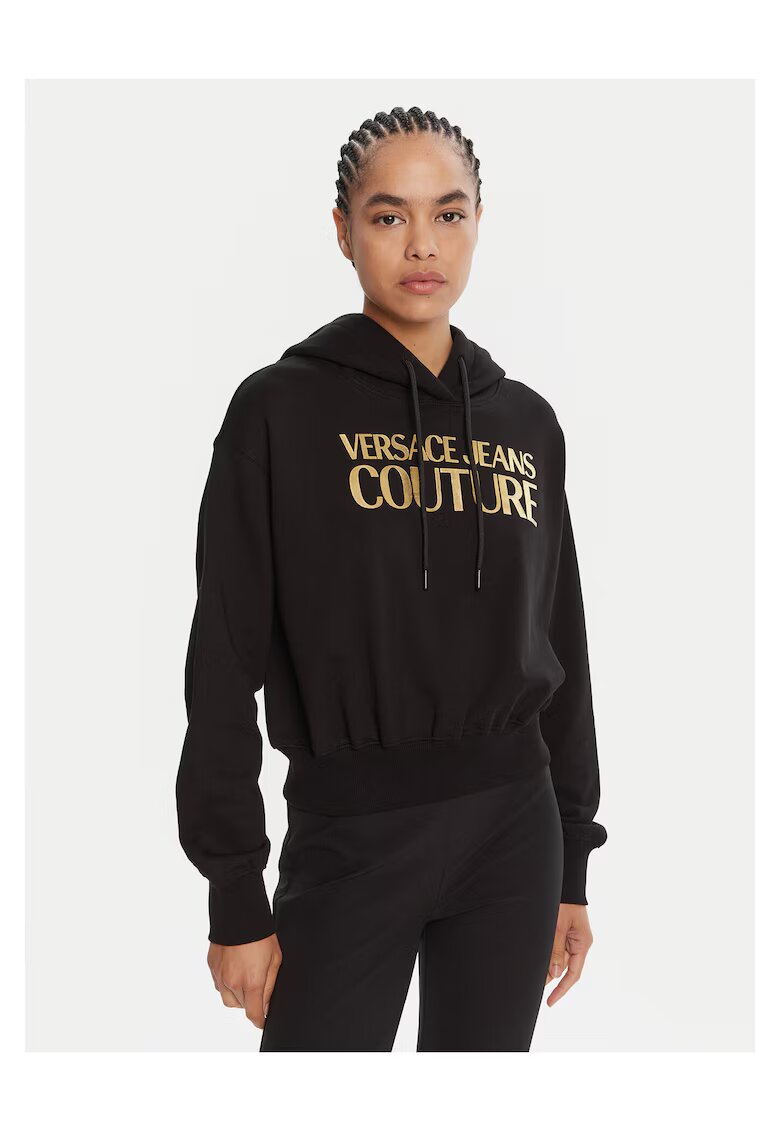 Versace Jeans Couture Hanorac dama negru - din material textil