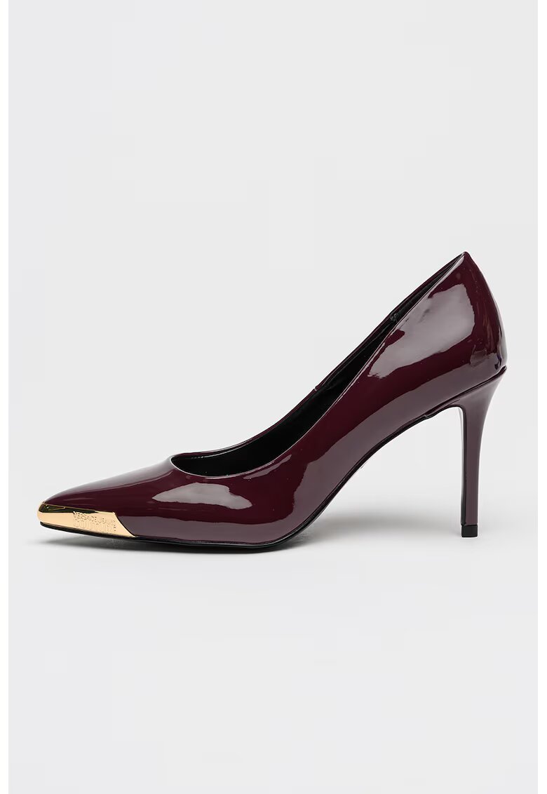 Versace Jeans Couture Pantofi din piele ecologica cu varf ascutit - Violet pruna