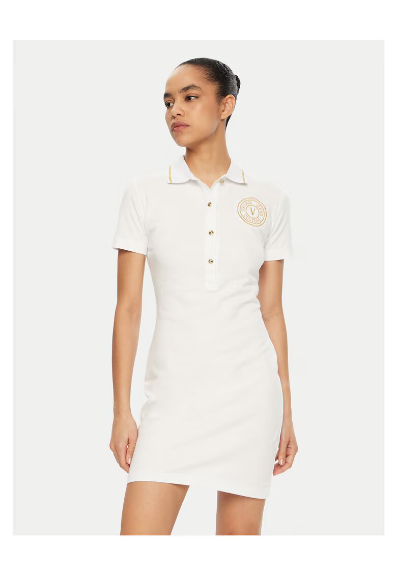 Versace Jeans Couture Rochie casual dama alb - fabricatie de calitate