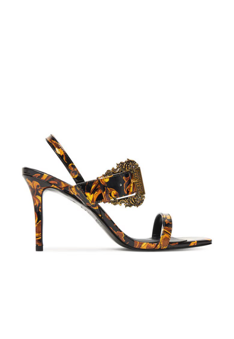 Versace Jeans Couture Sandale dama - negru/auriu - piele ecologica