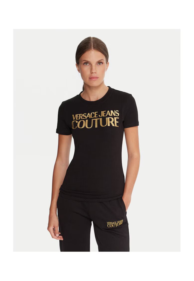Versace Jeans Couture Tricou negru - auriu