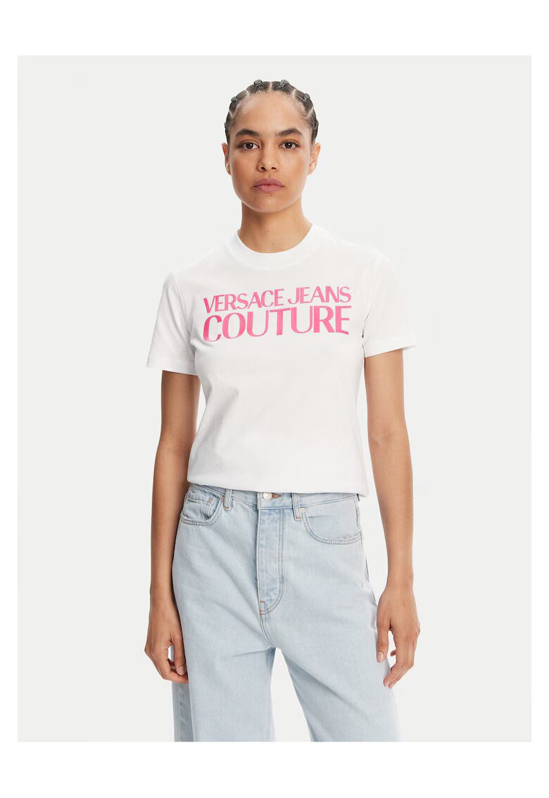 Versace Jeans Couture Tricou pentru dama alb - din bumbac