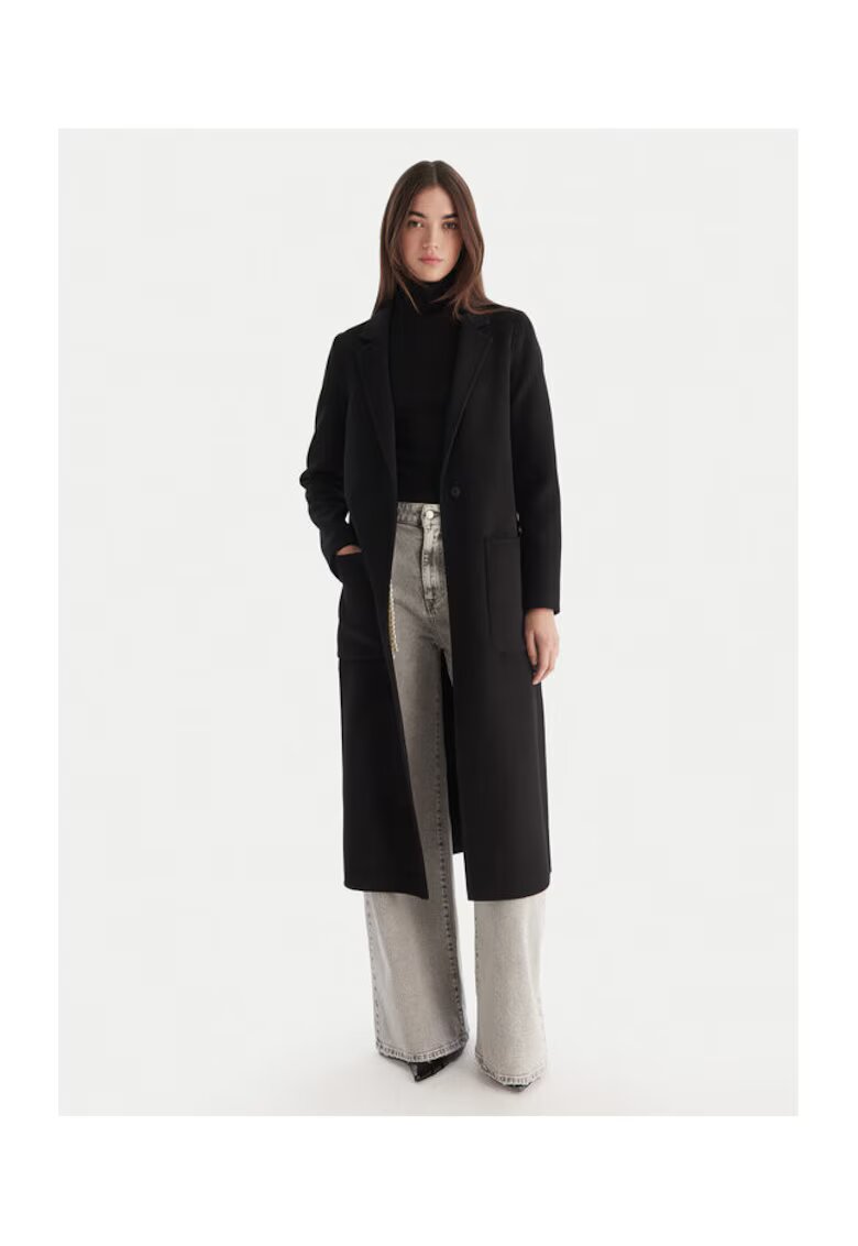 ViCOLO Palton dama negru - material lana