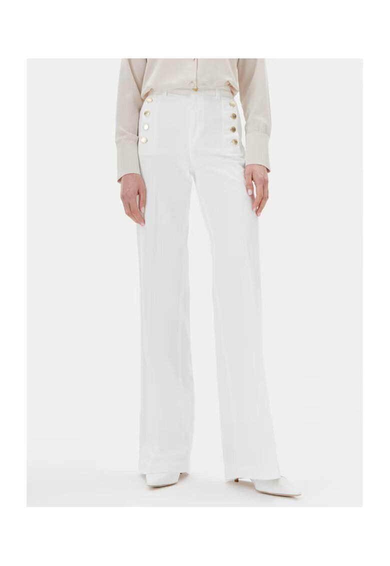 ViCOLO Pantaloni dama DD5144 - Bumbac/Elastan - Alb - Alb