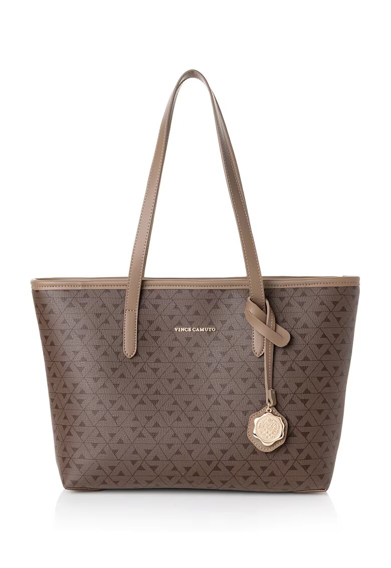 Vince Camuto Geanta shopper cu model monograma - Maro inchis/Maro