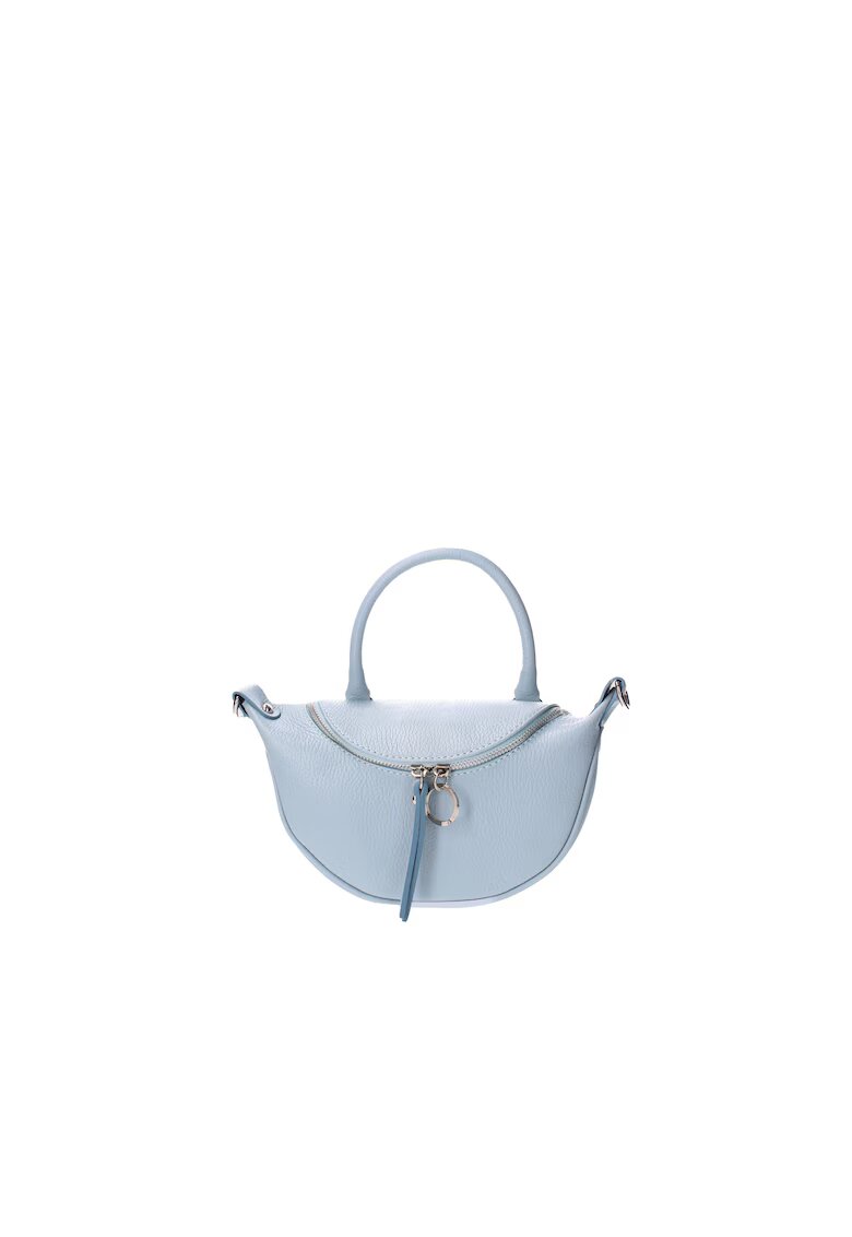 Viola Castellani Geanta crossbody de piele - Albastru pastel