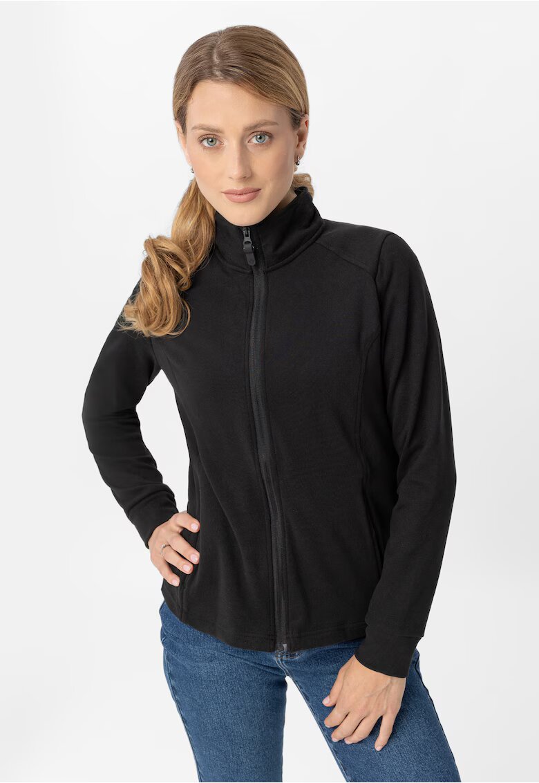 Volcano Hanorac fleece cu fermoar - Slim Fit - dama - F-Moya - negru - Negru