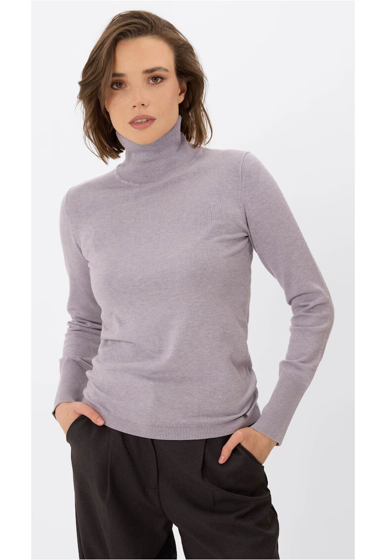 Volcano Pulover cu guler inalt S-Juli - dama - usor - violet deschis melange - Violet deschis melange