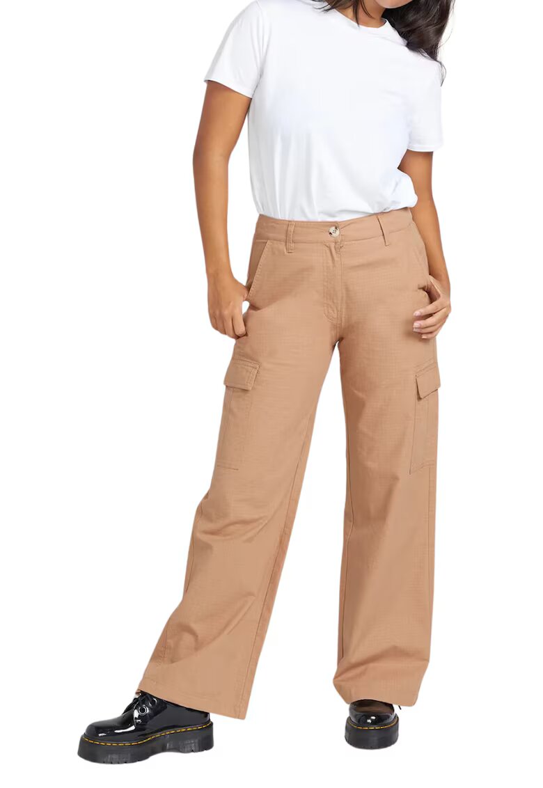 Volcom Pantaloni dama - Cargstone - bumbac - maro -